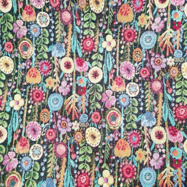 Tapestry Fabric - KEW GARDENS BLACK